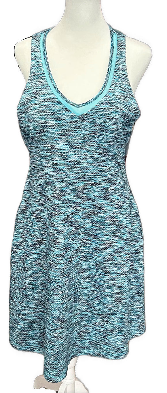 MPG Women's Athletic Sleeveless Patterned Racerback Dress Size L