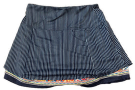 Lucky in Love Navy & White Striped Women's 16.5” Golf Skort Size XL - 0