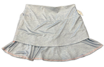 Lucky in Love Light Blue Heather Women's 17” Golf Skort Size L