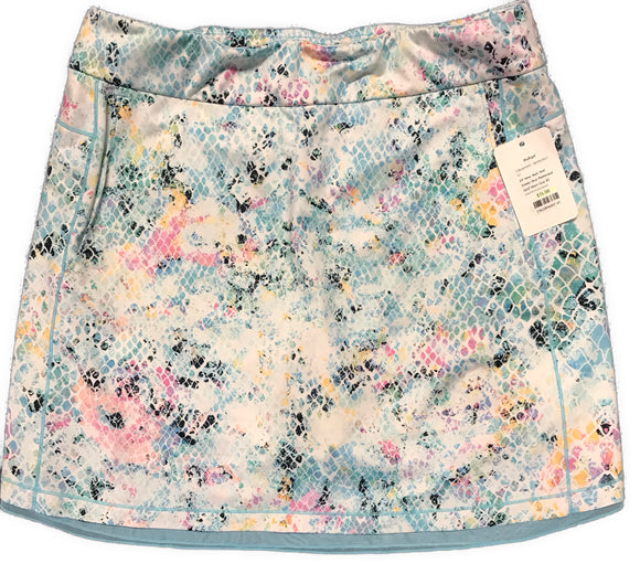 EP New York Teal Snake Skin Pattern 15.5” Golf Skort Size XS