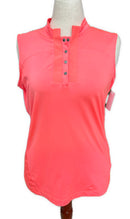 Tail Activewear Women's Coral Sleeveless Snap Golf Top Size L-1