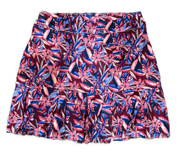 Emerald 18 Cranberry Floral Print Golf Skort Size L - 0