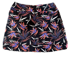 Tail Activewear Black, Purple & Coral Birds of Paradise Golf Skort Size M