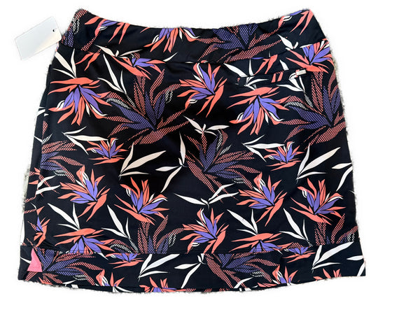Tail Activewear Black, Purple & Coral Birds of Paradise Golf Skort Size M
