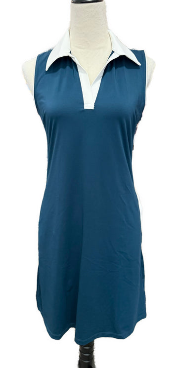 New Scratch Seventy Blue Mina Sleeveless Golf Dress MSP$125