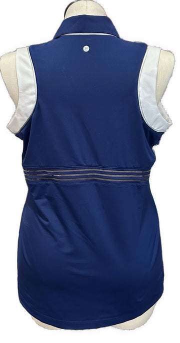 EP New York Navy Sleeveless Golf Top w/White Outlining Size XL - 0