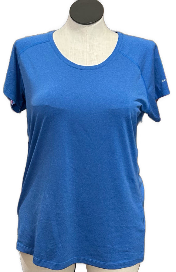 Columbia Blue Heathered Women's T-shirt Size XL