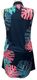 Greg Norman Navy Tropical Print Sleeveless Golf Dress Size XL-2