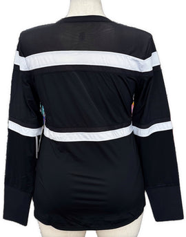 New Tail Activewear Black Long Sleeve Top w/Mesh Inserts Size XL MSP$72 - 0