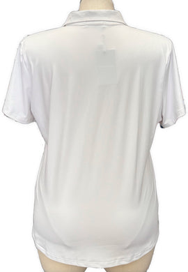 New Vidusou White Short Sleeve Golf Polo Size XL - 0