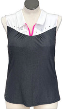 New Women's Swingdish Gray & White Sleeveless Golf Top Size XL MSP$85-1
