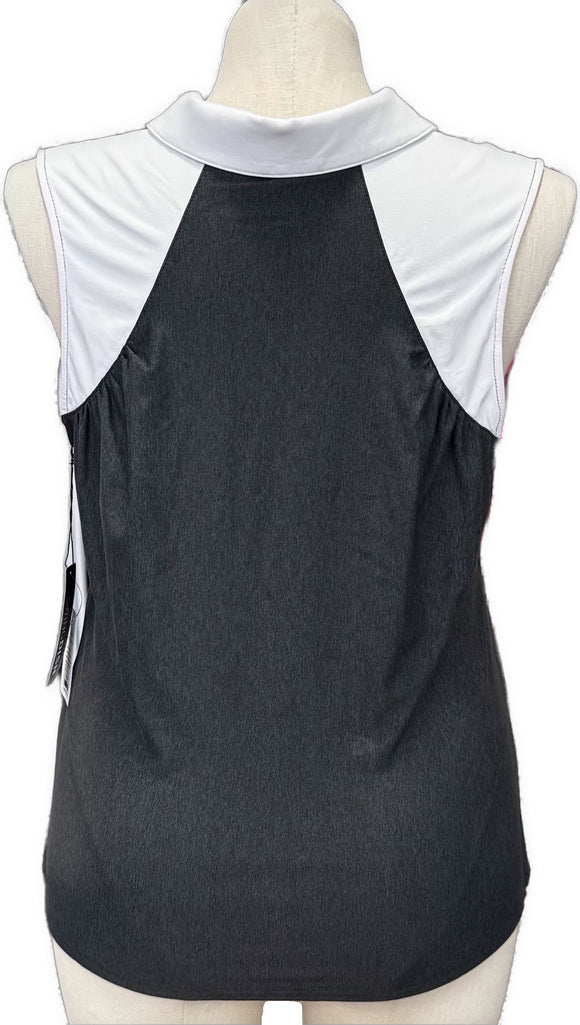 New Women's Swingdish Gray & White Sleeveless Golf Top Size XL MSP$85