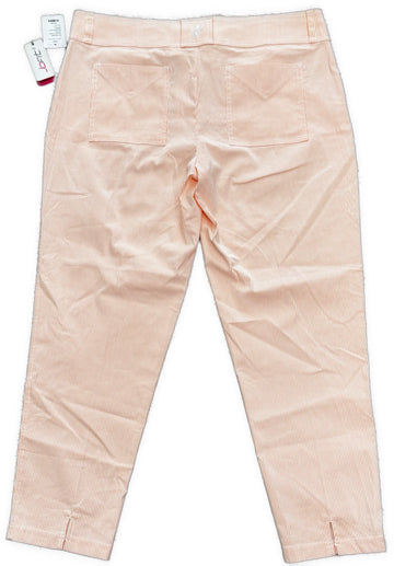 New Jofit Peach Striped Seersucker Cropped Golf Pant Size 14 MSP$108 - 0