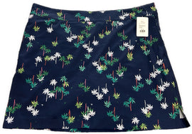 Izod Navy Palm Tree Print 18” Golf Skort Size 14 MSP$65