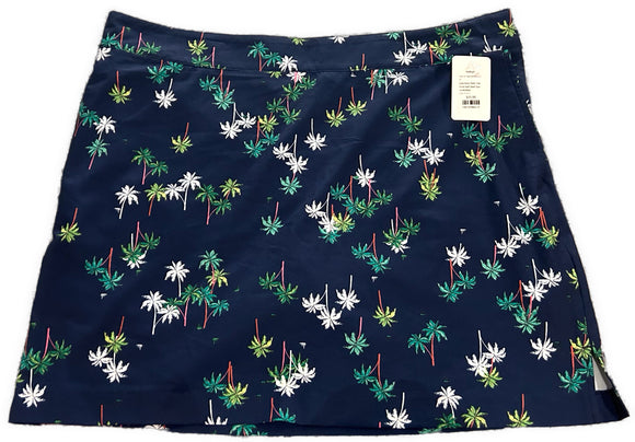 Izod Navy Palm Tree Print 18” Golf Skort Size 14 MSP$65