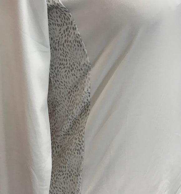 New Dunning Women's Long Sleeve White Tonal Golf Polo MSP$100