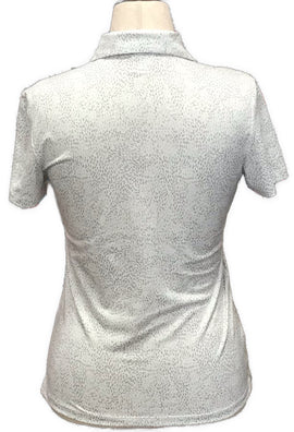 New Dunning Women's White & Gray Tonal Golf Polo MSP$95 - 0