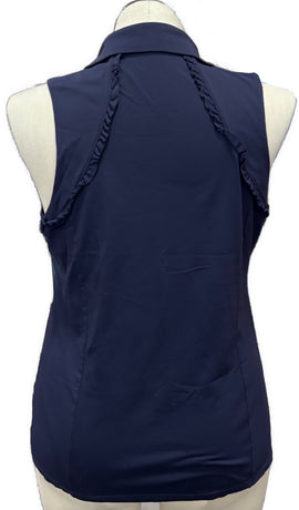 Lilly Pulitzer Luxletic Martina Navy Sleeveless Golf Polo Size XL MSP$88 - 0