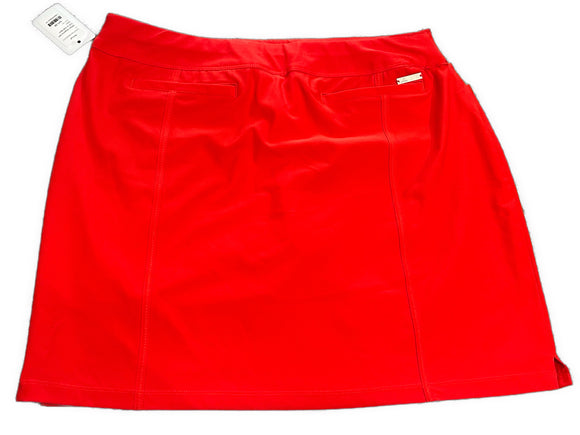 Adidas Tangerine Red 18” Golf Skort Size L