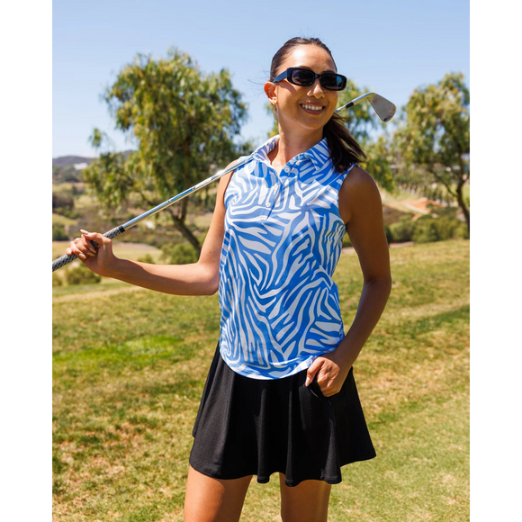 New Sunday Swagger Sleeveless Polo - Warp MSP $64