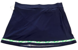 Pebble Beach Navy Golf Skort w/Green Floral Trim Size XL - 0