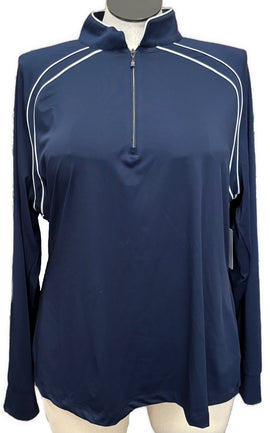 Greg Norman Women's Navy Golf Pullover w/White Trim Size XXL MSP$75