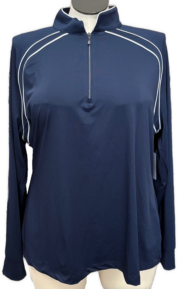 Greg Norman Women's Navy Golf Pullover w/White Trim Size XXL MSP$75