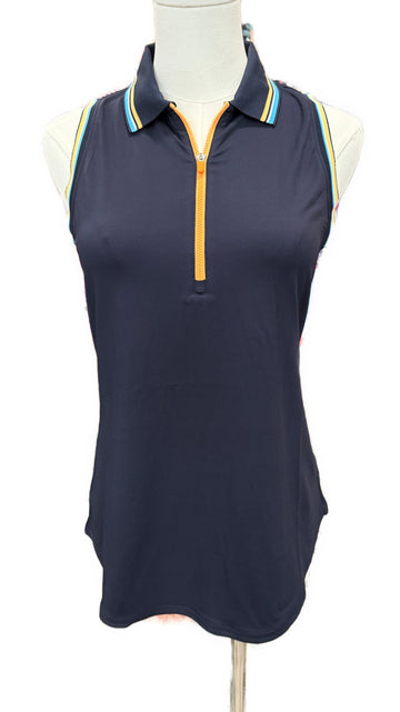New Women's Jofit Cutaway Golf Polo w/Rib Trim Midnight MSP$86