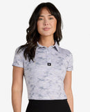 New Bad Birdie Women's Core Golf Polo - Undulated Fog- Thistle-1