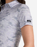 New Bad Birdie Women's Core Golf Polo - Undulated Fog- Thistle-2