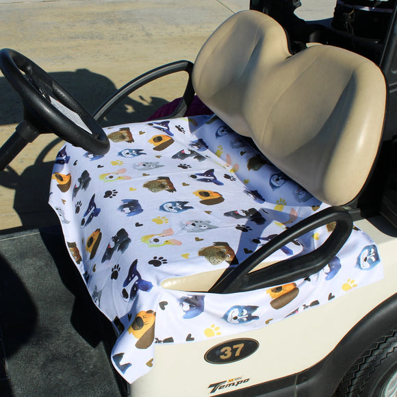 New Double-Sided Golf Cart Seat Cover - Ruff Ride