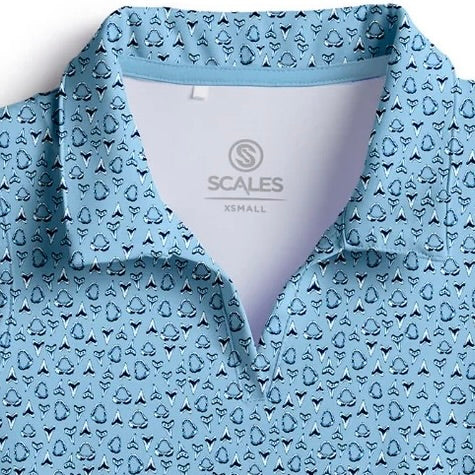 New Scales Jaws Women's Sleeveless Golf Polo Shirt MSP$80