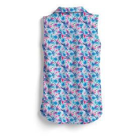 New Scales Women's Wild Flowers Sleeveless Golf Polo Size XS MSP$80 - 0
