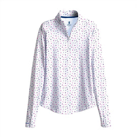 New Scales White Salty Knowledge LS Quarter Zip Size S MSP$85