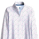 New Scales White Salty Knowledge LS Quarter Zip Size S MSP$85-2