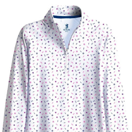 New Scales White Salty Knowledge LS Quarter Zip Size S MSP$85 - 0