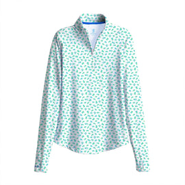 New Scales Women's Logger Head LS Quarter Zip Top Size S MSP$85