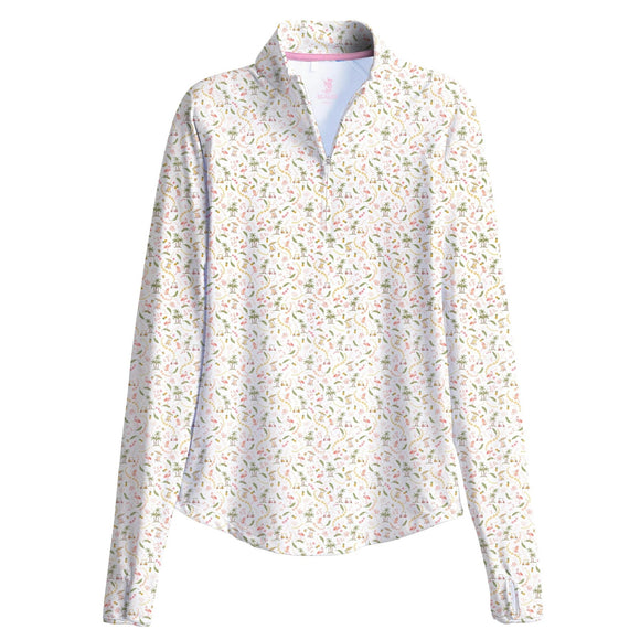 New Scales Women's Vacay LS Quarter Zip Size S MSP$85