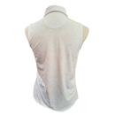 New Bad Birdie Women's Core Sleeveless Golf Polo- White Bloom-2