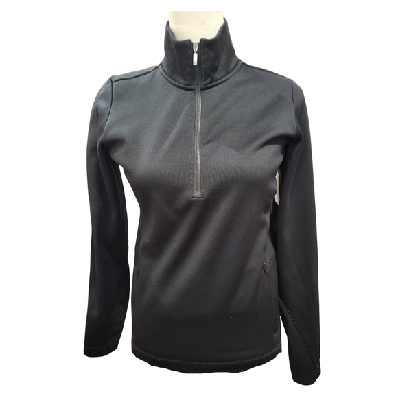 Women's Nike Golf Black 1/2 Zip Mock Neck Long Sleeve Pullover Size M MSP$85