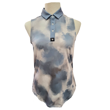 New Bad Birdie Women's Sleeveless Core Golf Polo - Cloud Storm