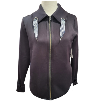 Belyn Key Black Grommet Jacket Size M MSP $196