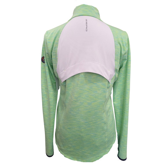 Zero Restriction Lime Green Heathered Women's Golf Pullover w/Logo Size S MSP$168