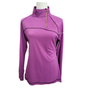 Women's Columbia Golf Purple Striped 1/4 Zip Pullover Size M MSP$65-3