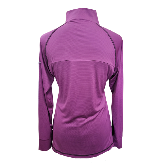 Women's Columbia Golf Purple Striped 1/4 Zip Pullover Size M MSP$65