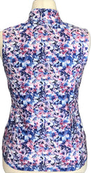 New Women's Daily Sports Ravenna Blue Flower Sleeveless Golf Top MSP$89-2