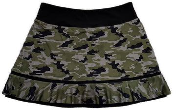 Kojooin 17.5” Green Camo Print Golf Skort Size XL