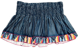 Lucky in Love Slate Blue & White Patterned 14.5” Skort Size L