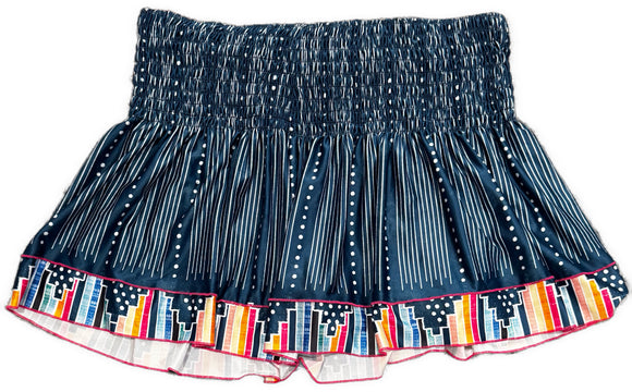Lucky in Love Slate Blue & White Patterned 14.5” Skort Size L