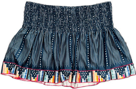 Lucky in Love Slate Blue & White Patterned 14.5” Skort Size L - 0